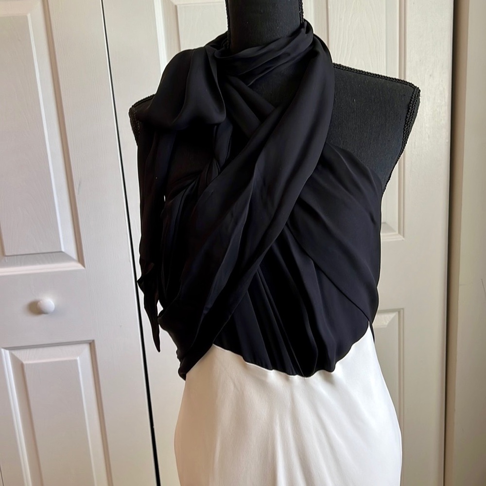 Ralph Lauren Gowns 12 Black/White (Purple Label - Runway) - Picture 5 of 9